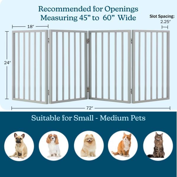 Pet Gate - 4-Panel Indoor Foldable Dog Fence - Image 2