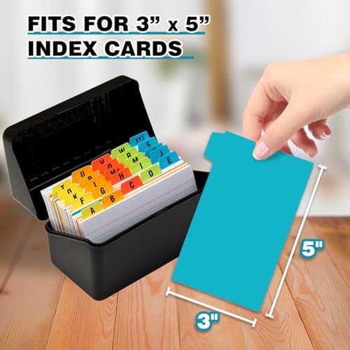 Chell 3"x5" Plastic Index Card Dividers, Primary Colors, 25 Pack - Image 3