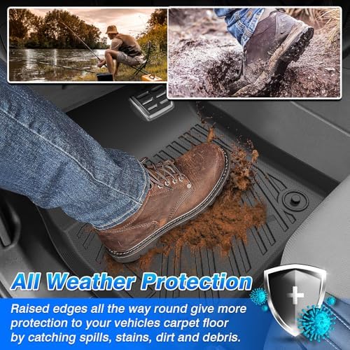 Cartist Floor Mats for Chevy Chevrolet Silverado EV RST/GMC Sierra EV Denali 2024 2025 2026 (Not for WT/LT), All Weather Floor Liners for Silverado Accessories, Heavy Duty TPE Car Mats - Image 3