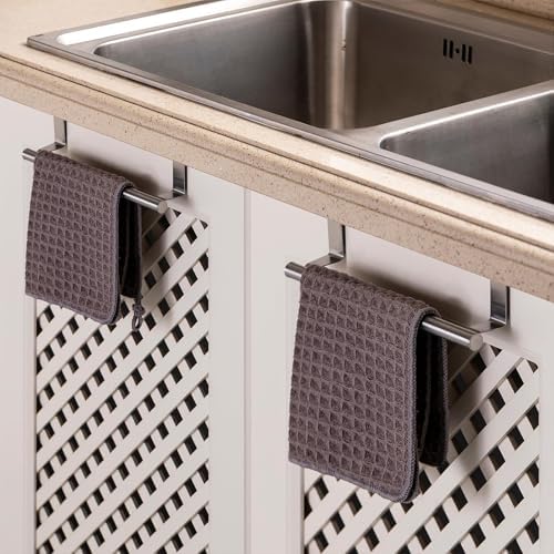 Cabinet Door Towel Bar, Kitchen Towel Holder, Silver, Single - Image 6