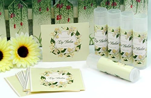 Homemade Skincare Products Adensive Labels Stickers for Lip Balm Handcream Candle Container Tubes 20pcs (Lip Balm - Yellow Floral) by ZZYBIA