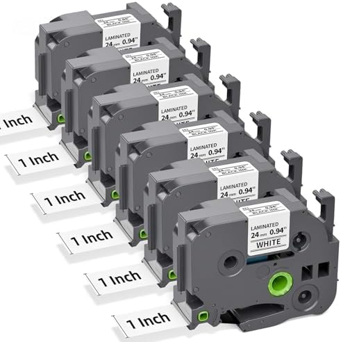 24mm 0.94 TZ Tape Compatible with Brother TZe-251 P Touch Label Maker Tape by COLORTY