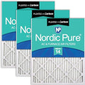 Nordic Pure 18x20x1 Pleated MERV 14 Plus Carbon Air Filters 3 Pack by NordicPure