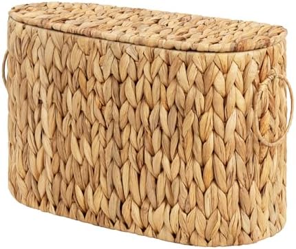 GRANNY SAYS Slim Wicker Bathroom Toilet Paper Storage Baskets with Lid by GRANNYSAYS