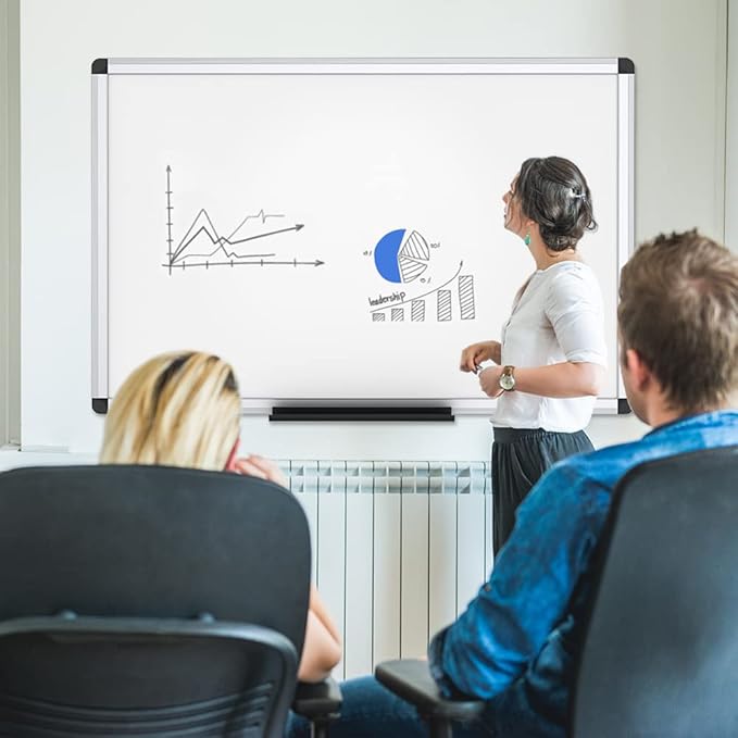 VIZ-PRO Dry Erase Board/Magnetic White Board, 48 X 32 Inches - Image 7