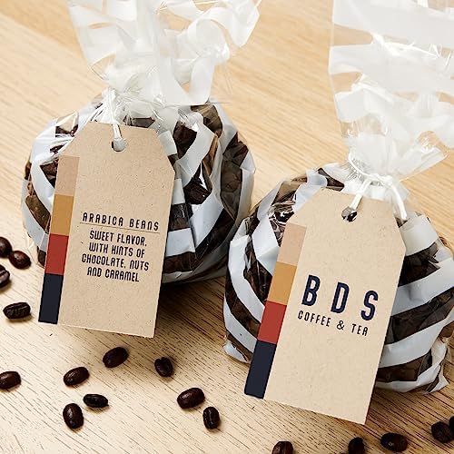 Avery Kraft Brown Banner Tags, Sure Feed Technology, Laser/Inkjet Printable, 64 Total, Strings Included, Also Great for Gifts and Favors (80516), 2" x 3-1/2" (Pack of 5) - Image 7