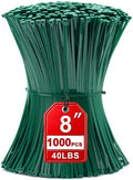 Zip Ties 8 inch, 1000 Pack Green Zip Ties,Green Cable Ties Self-Locking Nylon Cable Ties with 40 lbs Tensile Strength,Wire Ties for indoor and outdoor use. by HAVEMETD