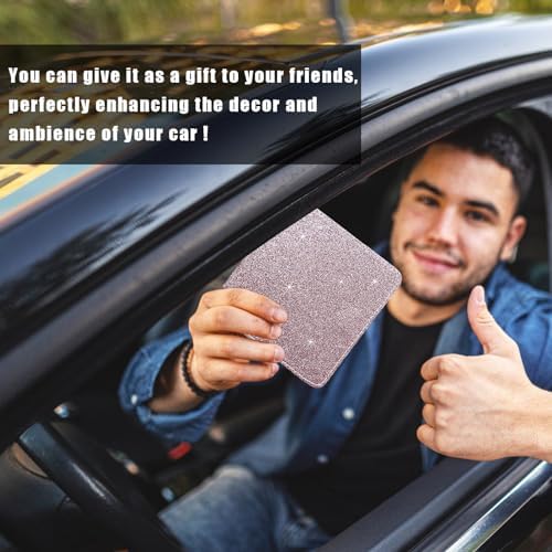 Ziciner Car Registration and Insurance Holder, Auto Card Document Glove Box Organizer with Magnetic Closure, Universal Vehicle Interior Accessories for Cars SUVs (Glitter Pink-Small) - Image 6