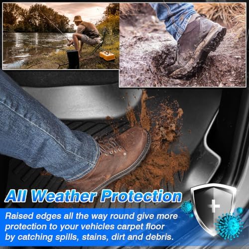CARTIST Floor Mats for Dodge Ram 2500/3500 Crew Cab 2019-2026 Bucket Seat (Not for PTO KIT Models), All Weather Car Mats for Ram 2500/3500 Accessories, Heavy Duty Rubber Mats - Image 3