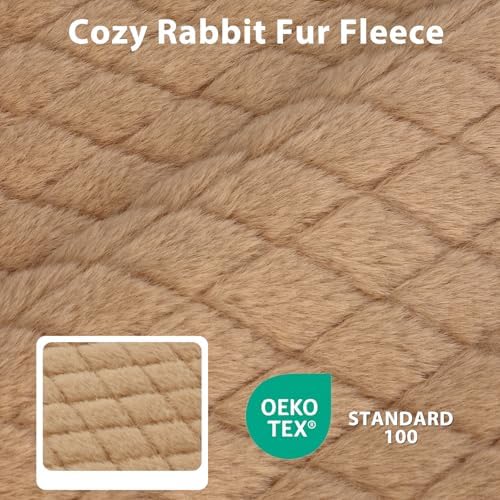 JOEJOY Orthopedic Dog Bed for Extra Large Dogs, Washable Dog Crate Bed Large Sized with Removable Cover, Egg Memory Foam Big Pet Beds, Brown, 47"x29" - Image 4