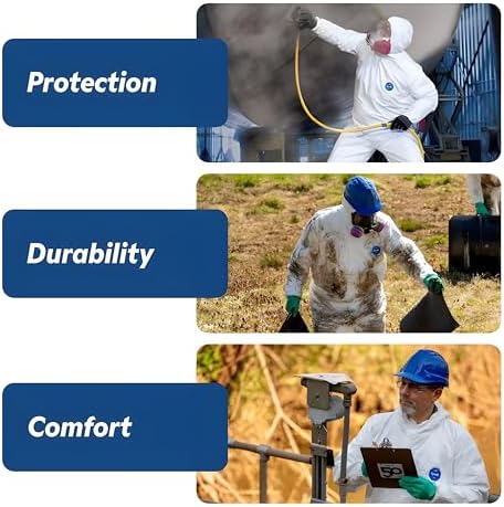 DuPont Tyvek TY127S Disposable Coverall with Respirator-Fit Hood and Elastic Cuff, White, X-Large, 1-Pack - Image 6