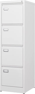 4 Drawer File Cabinet with Lock Metal Vertical File Storage Cabinet Office Home by BYNSOE