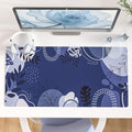 Colorful Star Large Mouse Pad, Botanical Desk Mat Office Supplies, Waterproof Faux Leather Big Gaming Mousepad, Blue Tropical Plants Desk Pad Home Office Décor Accessories 31.5" x 15.7" by ColorfulStar