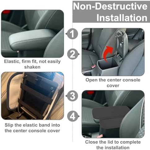 BFXM Car Center Console Cover with 2 Organizer Pockets Storage Bags - Image 6
