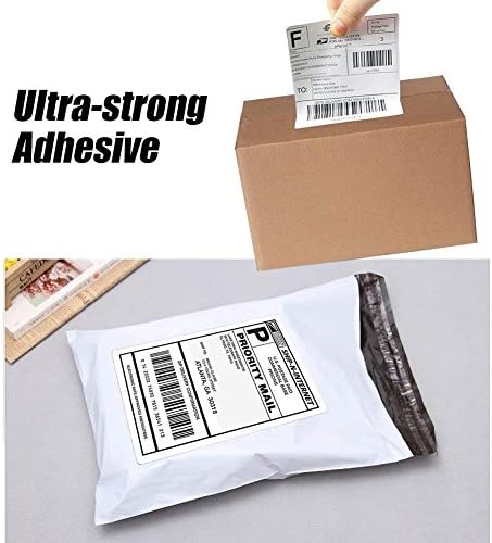 Immuson 4 x 6 Direct Thermal Shipping Labels with Perforations, Pack of 500 Thermal Labels, Permanent Adhesive, White Mailing Fanfold Label for Thermal Printer - Image 6