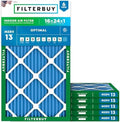 Filterbuy 16x24x1 Air Filter MERV 13 Smoke & Allergy Defense (6-Pack) by Filterbuy