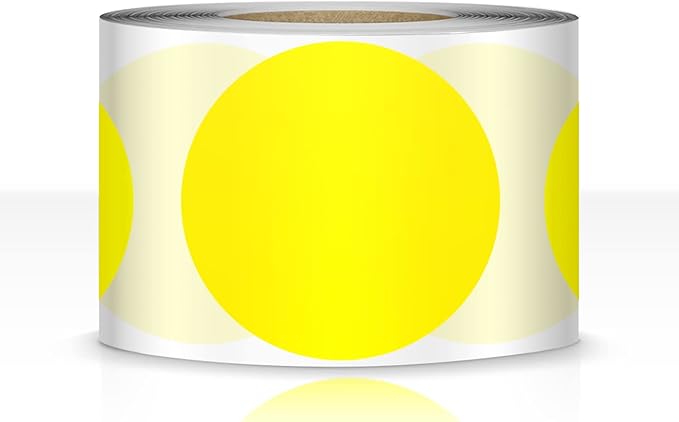 500 PCS Dot Sticker Tape 2" Inch Round Color Coding Labels Removable Writable by EVQ