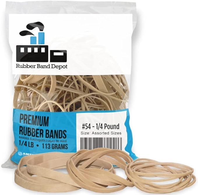 Rubber Band Depot, Size #54, Everyday Rubber Bands by The+Office-Pros