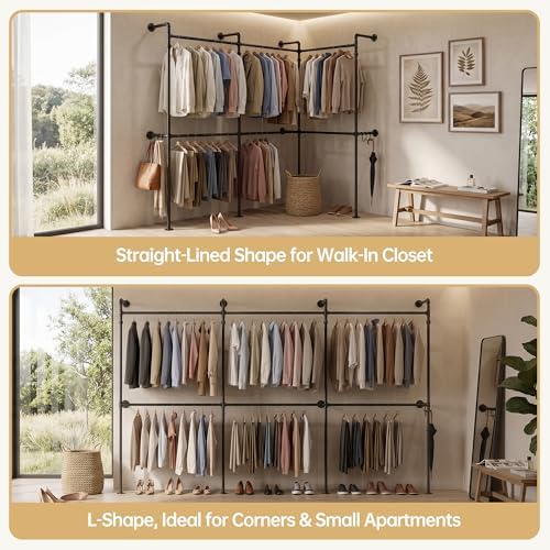 Kryonix Wall Mounted Closet System, 6 Hanging Rods - Image 3