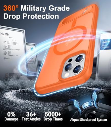 Temdan Magnetic Compatible with iPhone 12 Case & iPhone 12 Pro Case, [Built-in Invisible Kickstand][Compatible with MagSafe][Military Grade Shockproof] Slim Translucent Matte Phone Case 6.1" - Image 4