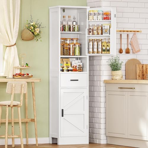 67" H Tall Storage Cabinet with 2 Doors, Narrow Bathroom Storage Cabinet - Image 2