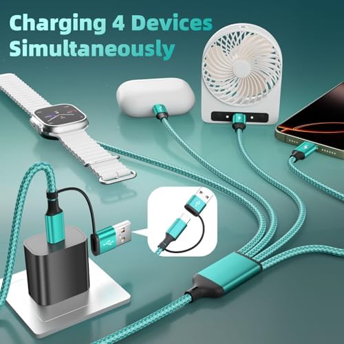 3 Type-C Ports 4-IN-2 Multi Charging Cable for iWatch Charger/iPhone 17-15 - Image 3