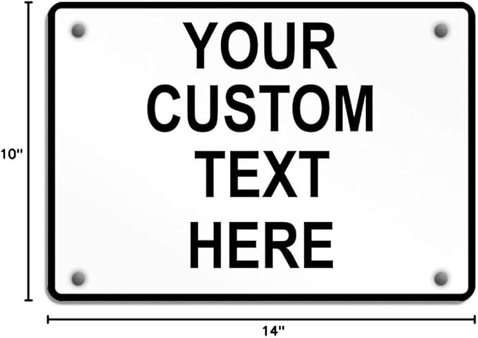 Aluminum Weatherproof Metal Sign Multiple Sizes Custom Personalized Text Here - Image 7