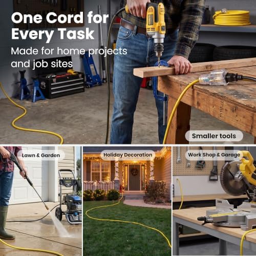 GEARit 100 Ft 16 Gauge Extension Cord SJTW OFC Copper ETL 13A 125V Grounded - Image 7
