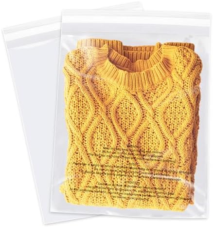 11" x 14" (500 Count) Clear Poly Bags with Suffocation Warning by Weploy