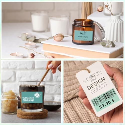 2''x1'' Green Direct Thermal Barcode Labels,Self-Adhesive Thermal Printer Stickers for Address Design DIY Logo Business - Image 6