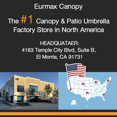 Eurmax USA 4 Pack Heavy Duty Ground Stakes&Anchors,Commercial Spiral Screw-in Trampoline Stakes with Reinforced Tie-Down Straps,High Wind Stabilizing Kit for Canopies,Outdoor Sheds,Swing Sets(Black) - Image 2