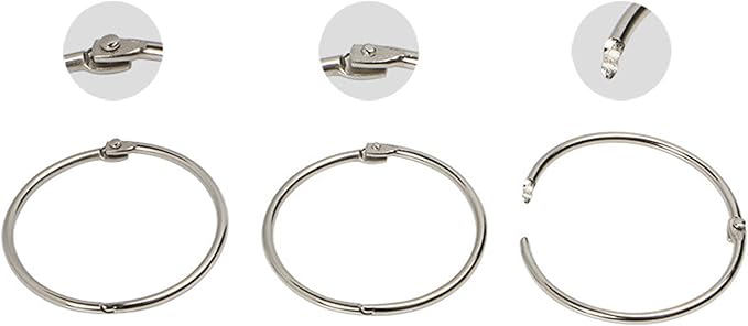 30Pcs Metal Binding Binder Rings Heavy Duty Document Rings - Image 5