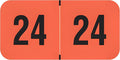 2024 Year Labels, Doctor Stuff 2024 Chart Stickers, Fluorescent Red Color Coded by DoctorStuff