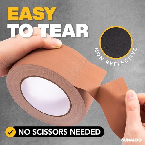 Gaffers Tape (2"x30 yards) Heavy Duty, Easy Rip, No Residue | Brown - Image 5