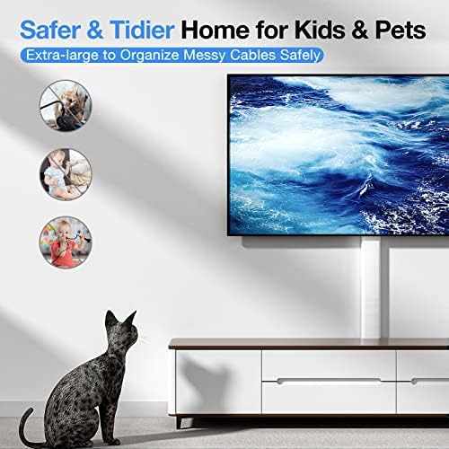 Delamu Cord Hider, 62.8in Cord Covers for 6-8 Wires on Wall, Cable Hider Cable Management, Wire Hiders for TV on Wall, Wire Covers for Cords, Cable Cover Wall, 4X L15.7 W2.36 H0.75in, White - Image 5