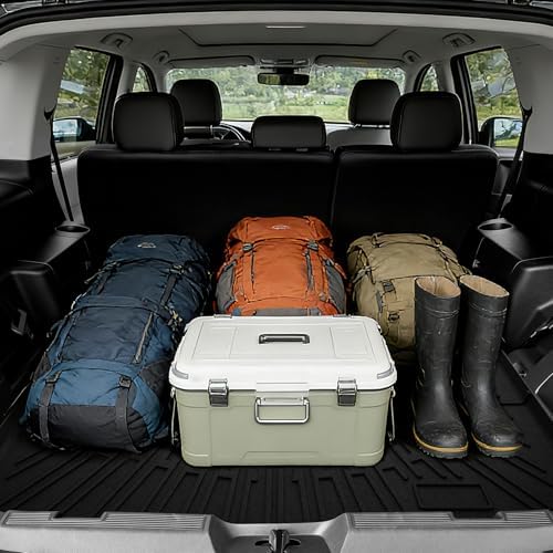 Flex Floor Mats - Car Mats for Ford Flex 2009-2019 (Not Fit with Optional 2nd Row Console), All Weather Floor Mats and Cargo Liner for Flex Accessories, Heavy Duty Rubber Mats, Car Accessories - Image 5