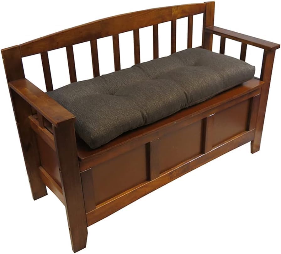 Klear Vu The Gripper Non-Slip Tufted Bench Cushion for Indoor Furniture, Assembled in USA, Entryway Storage, Bay Window, Corner Nook or Piano Seat, 27 Inches, Solid Chestnut - Image 3