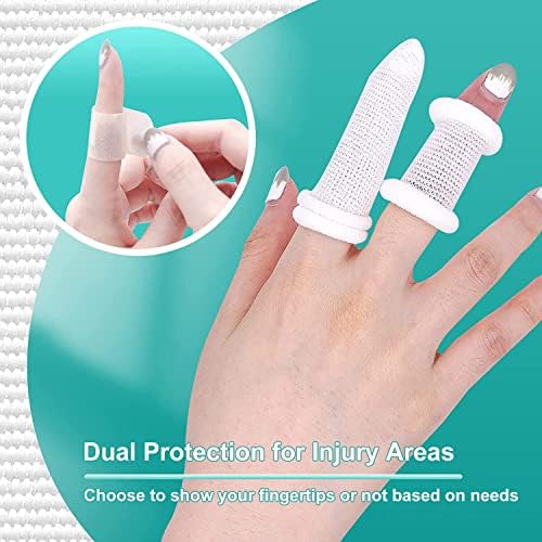 Dimora Finger Cots, Pack of 60 (Medium Size) Finger Protectors, Breathable Bandages for Wound Care, Stretchy Sleeves for Gardening, Fitness and Cargo Handling, White - Image 3