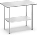 Stainless Steel Prep Table for Work, 24 * 36 Inch, High Load Bearing by Atelicf