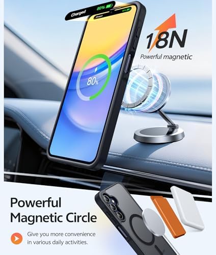 FNTCASE for Galaxy A15 5G Phone Case, Screen Protector, Black - Image 3