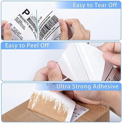 Phomemo Genuine 4X6 Thermal Shipping Label 1000 Labels per Stack - 4x6 FanFold Thermal Labels Compatible with Phomemo Shipping Label Printer, Strong Adhesive Shipping Labels, Commercial Grade - Image 4