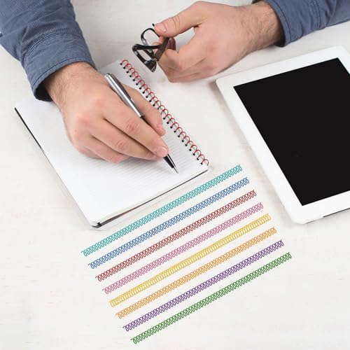 120 Pack Plastic Spiral Binding Coils Binder Binding Spirals Rings Multi Size Spiral Binding Wire Combs Spines Coils, 4:1 Pitch (5/16 Inch,Multicolor) - Image 3