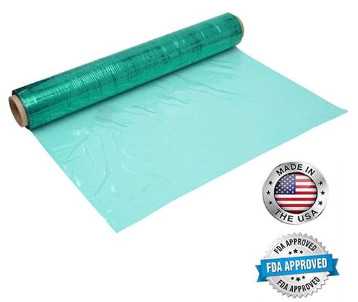 APQ 4 Rolls of Blown Hand Stretch Film 18" x 1500'. Green Hand Stretch Wrap - Image 4