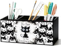 Funny Black Cat Pen Pencil Holder for Desk, Funny Office Gifts for Coworkers, Black Cat Gifts for Women, It's Fine Everything Is Fine Wooden Box Sign Decorations for Home Office Desk Tabletop by Unknown