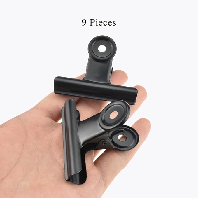 HAHIYO 2.5inch Black Bulldog Clips Metal File Hinge Binder Clips Clamps Save - Image 6