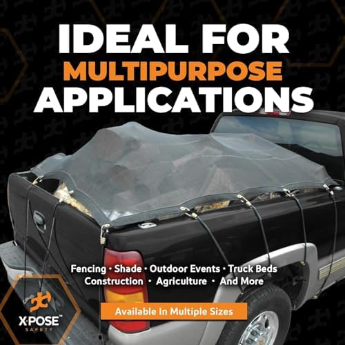 Heavy Duty Mesh Tarp 20' x 20' - Bulk Full Pallet (30 Pack) Multipurpose Black Protective Cover with Air Flow - Use for Shade, Fences, Canopies, Dump Trucks – Weatherproof & Durable by Xpose Safety - Image 6