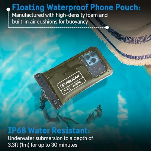 Pelican 2 Pack Marine Waterproof Phone Pouch (Regular) - Olive Green - Image 2