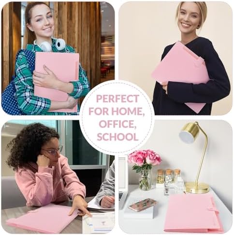 SKYDUE Expanding File Folder, Accordion File Organizer with 8 Pockets, Expandable Document Paper Receipt Holder for School Office Hospital, Letter/A4 Size Pink - Image 4