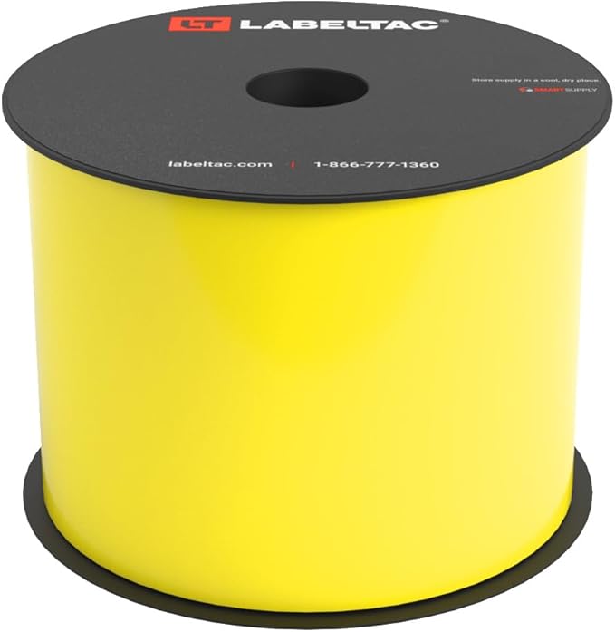 LT4/LT4P/LTPX Label Supply 3.5" x 150' Hi-Vis Yellow by LabelTac