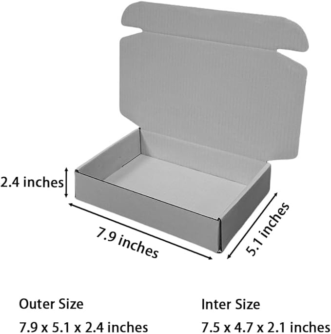 50 Pcs 7.9 x 4 x 1.2 inches Shipping Boxes - Image 2